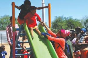 Bushmen children of the Sanveld Kindergarten in Gobabis