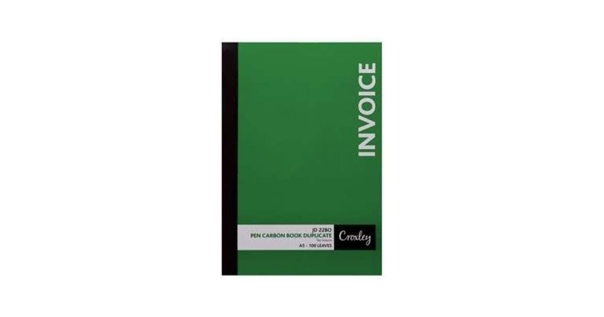 Croxley BOOK A5 Duplicate Pen Carbon printed (JD22) *Invoice*