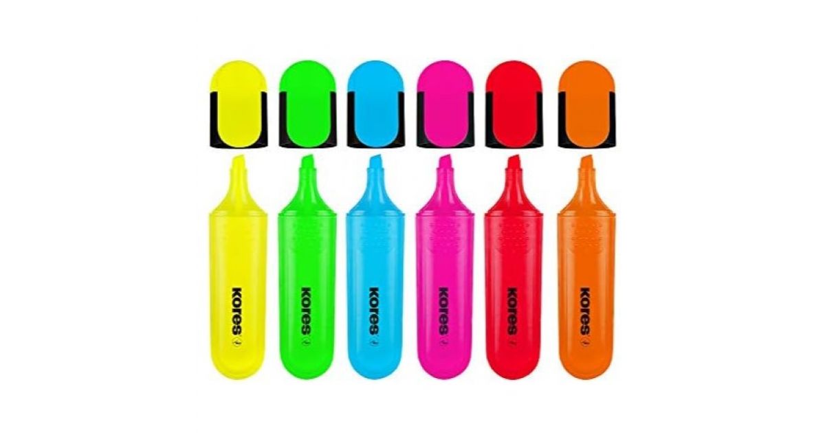 Kores BRIGHT LINER PLUS Chisel Tip Neon
