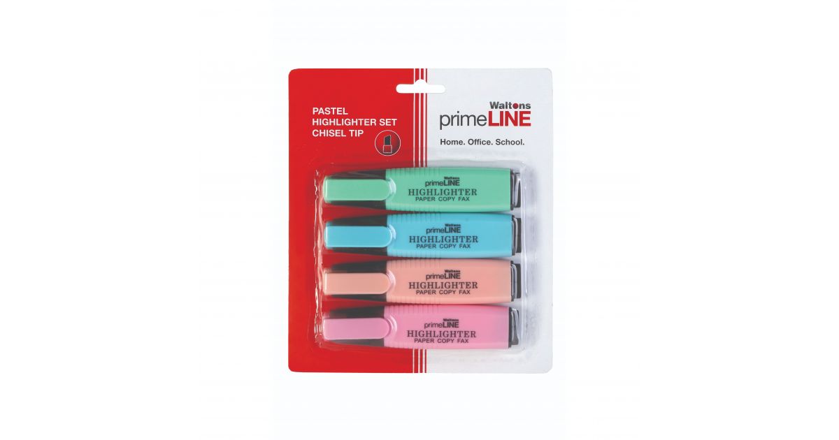 Primeline HIGHLIGHTER Pastel Asst Set4*723737*