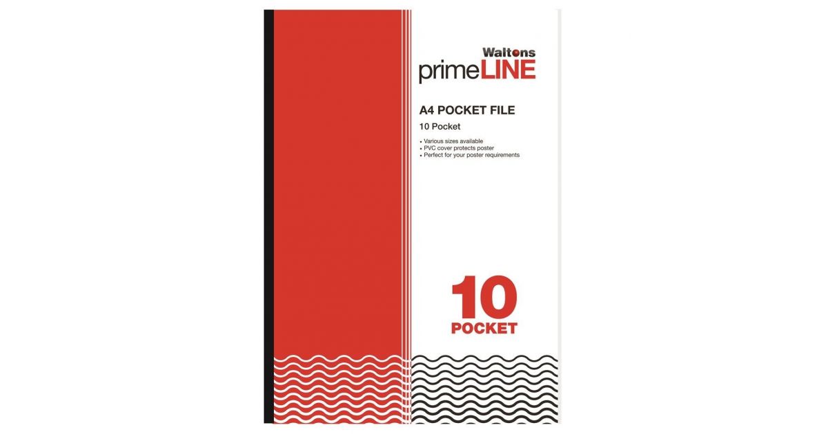 Primeline POCKET FILE A4 10 Pocket