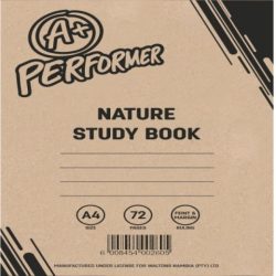 BOOK A4 72pg Nature Study Feint & Margin A+*204202*