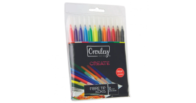 Croxley MARKERS Fibre Tip Asst Set12 (MAR1229)