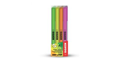 Kores HIGHLINER Chisel Tip Pen Type Neon Set4 (36240)*104656*