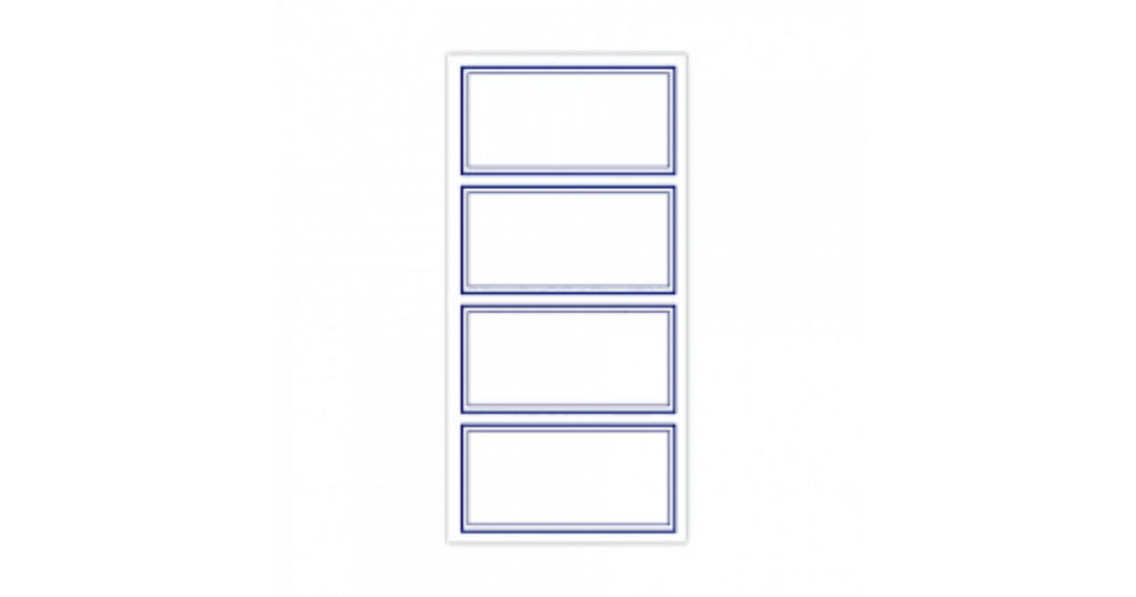 Book LABELS Blue Border Pack24*655421*