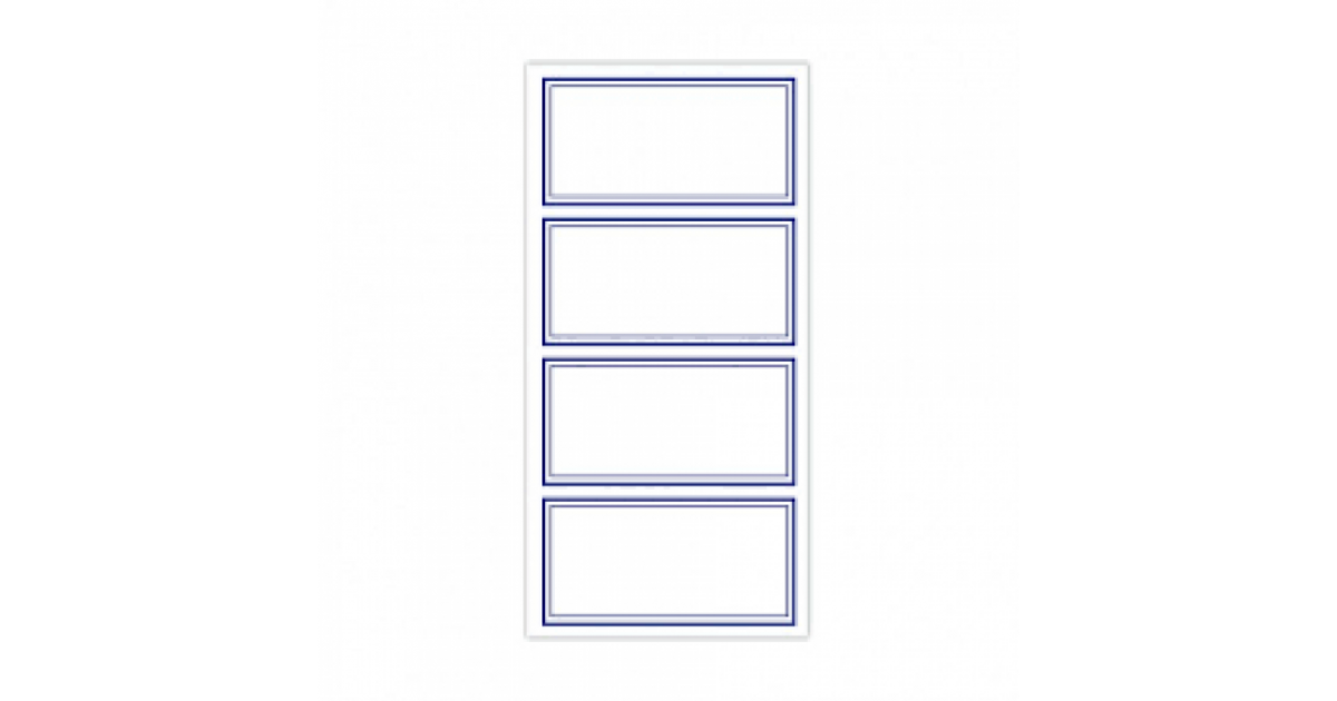 Book LABELS Blue Border Pack24*655421*