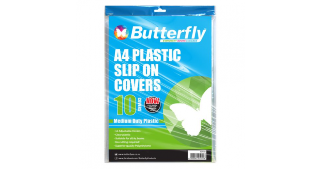 Butterfly BOOKCOVER A4 Clear Plastic Pre-Cut 50Mic Pk10 134