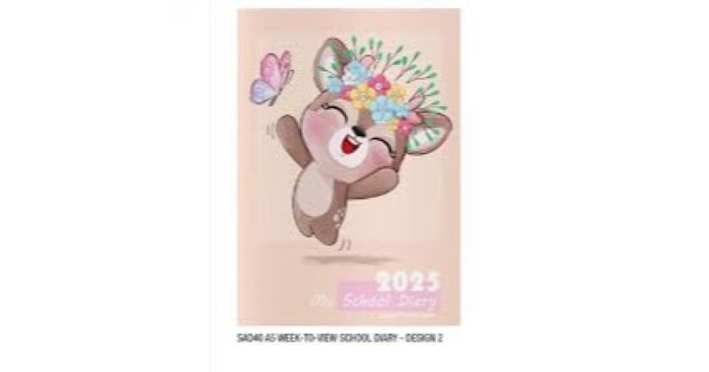 Diary 2025 A5 Week-To-View Pink Deer (SAD40)