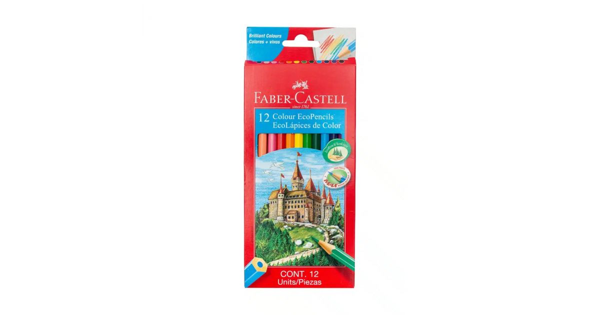 Faber Castell COLOUR PENCILS Eco Pk12 (AHT120112AF)