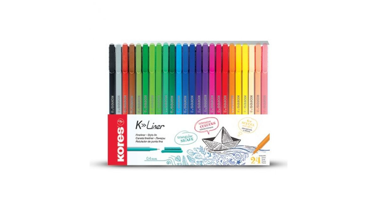 Kores K-Liner FINELINER Metal Tip 0.4mm Set24 (28124)*104688*