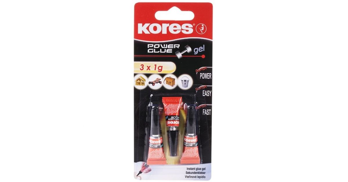 Kores POWER GLUE Supergel 1g Pk3 (26342)*26342*