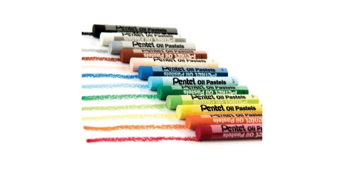 Pentel OIL PASTELS Acid-Free Box12 (PHN-12)