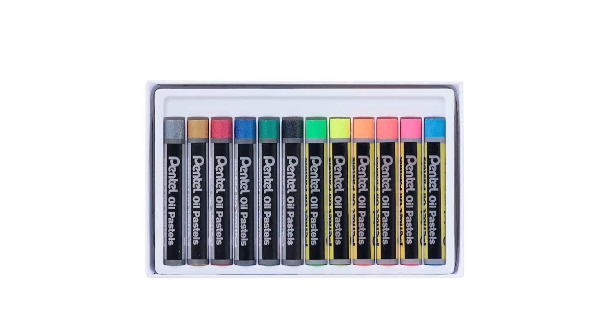 Pentel OIL PASTELS Metallic & Fluor Acid-Free (PHN-MF12)*102759*