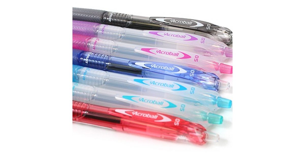 Pilot Acroball Pen Medium Ballpoint set of 8 1.0mm
