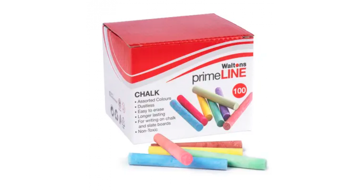 Primeline CHALK Asst Colours Pk100