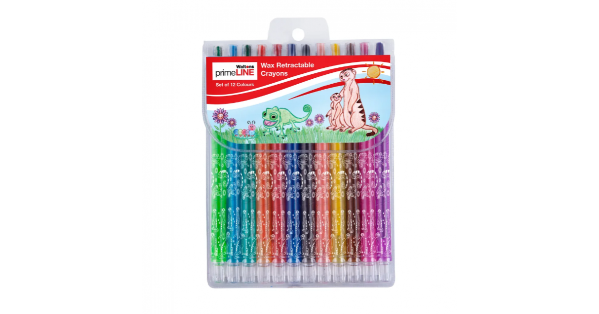 Primeline CRAYONS Wax Retractable Set12