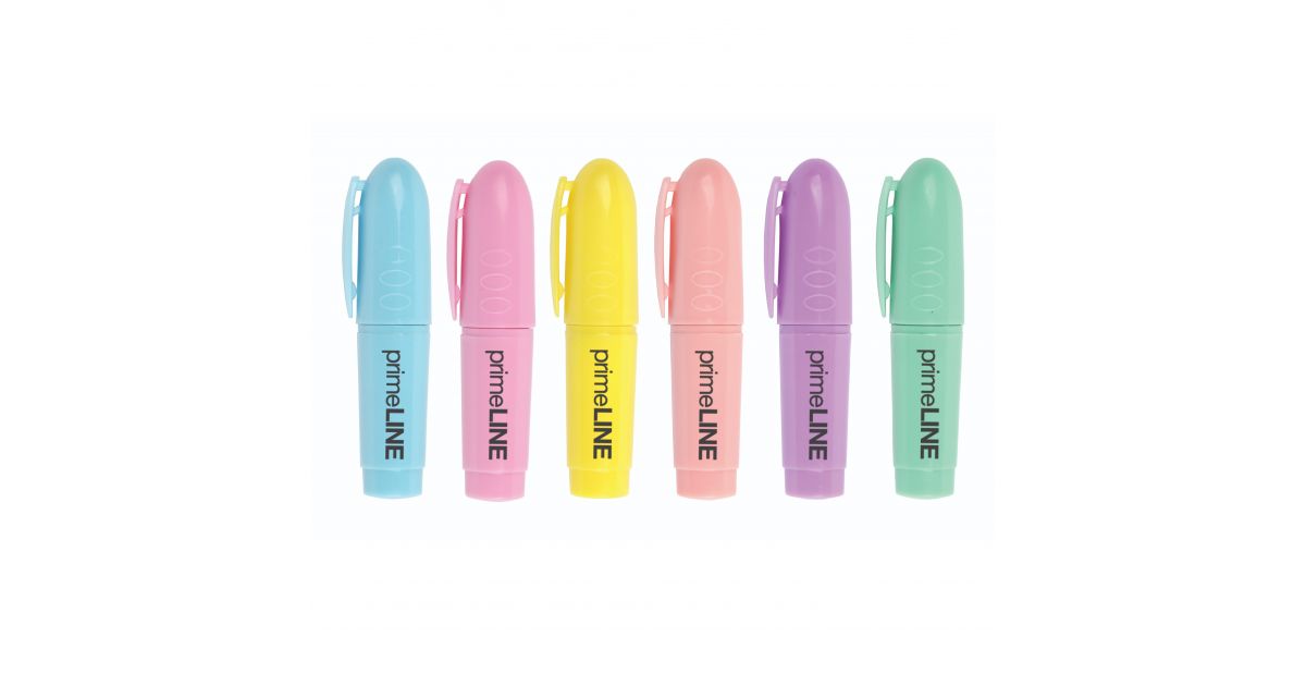 Primeline HIGHLIGHTER Mini Pastel Asst Set6*302988*