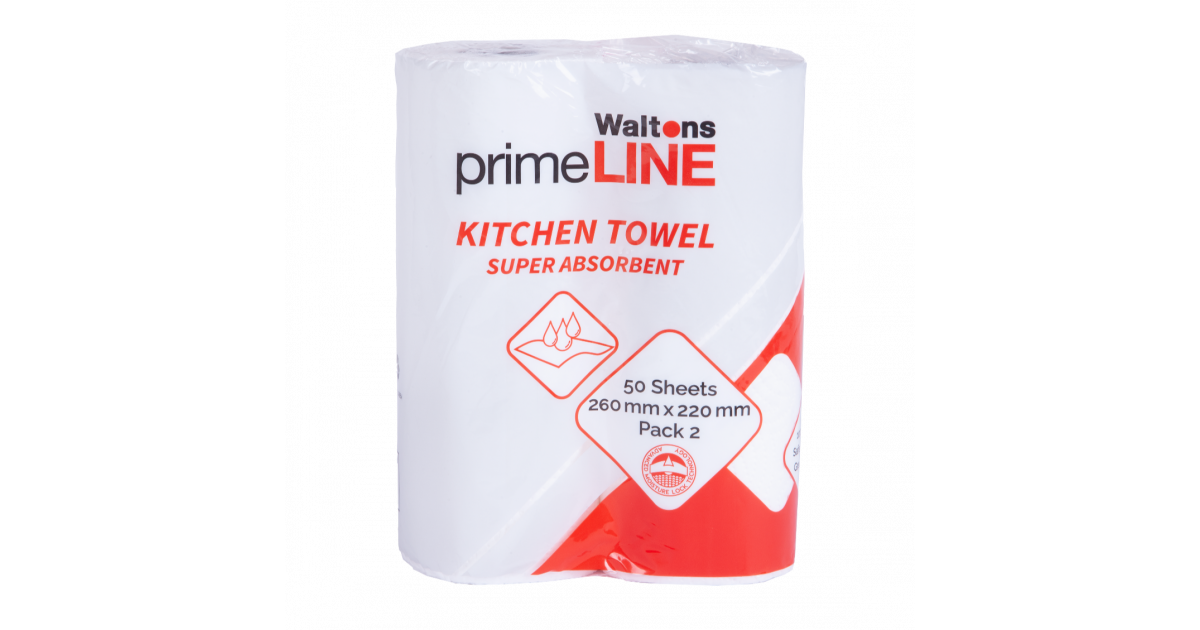Primeline Kitchen Towel 260X220 50 Sheets Pk2