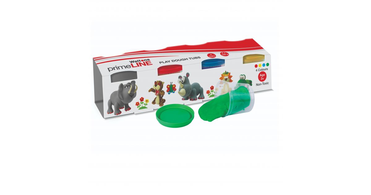 Primeline PLAY DOUGH Tubs Set4 400g*303609*