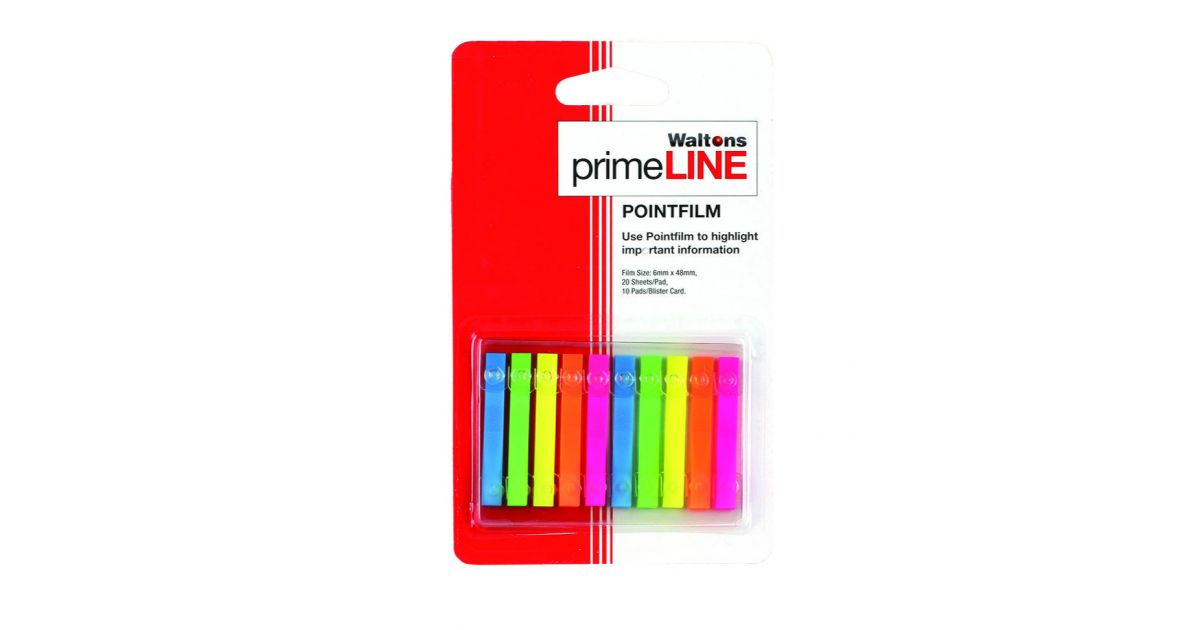 Primeline REMOVABLE FLAGS Point Film Set10
