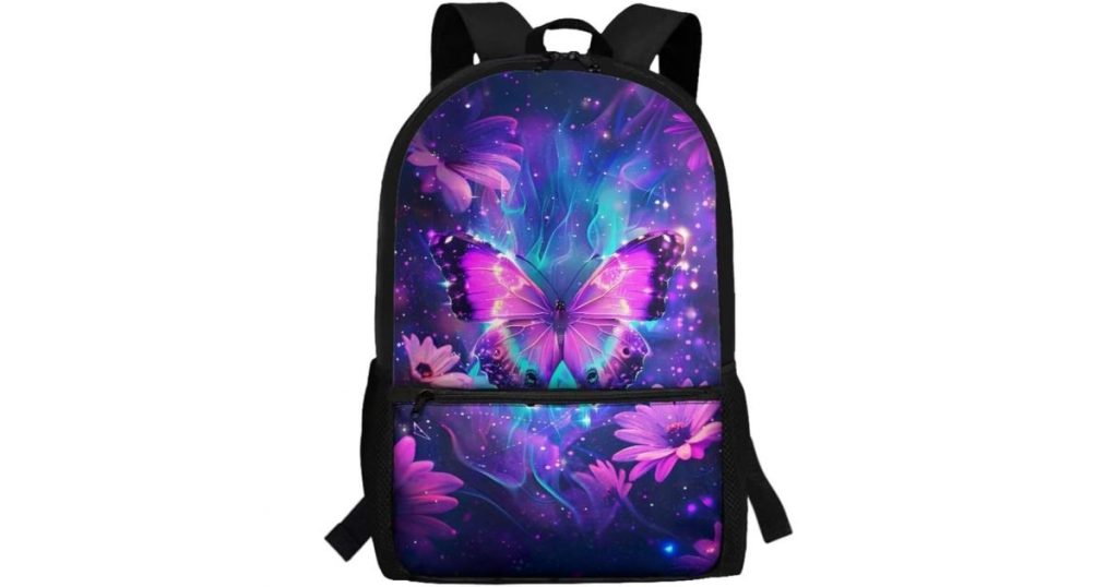 School Mate BACKPACK Large Girls Butterfly (S-486LH_BTF)