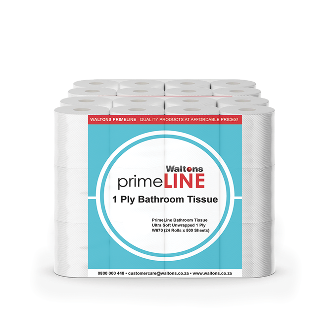 Primeline Toilet Paper Ultra Soft Unwrapped 1Ply Pk48