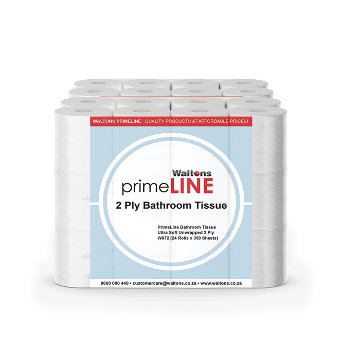 Primeline Toilet Paper Ultra Soft Unwrapped 2Ply Pk48