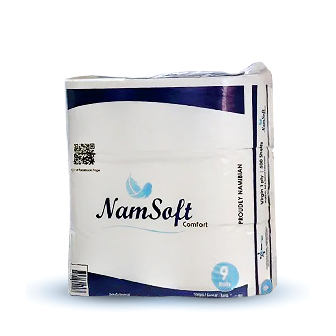 Namsoft Toilet Paper Unwrapped 1Ply 500 Sheets Pk9