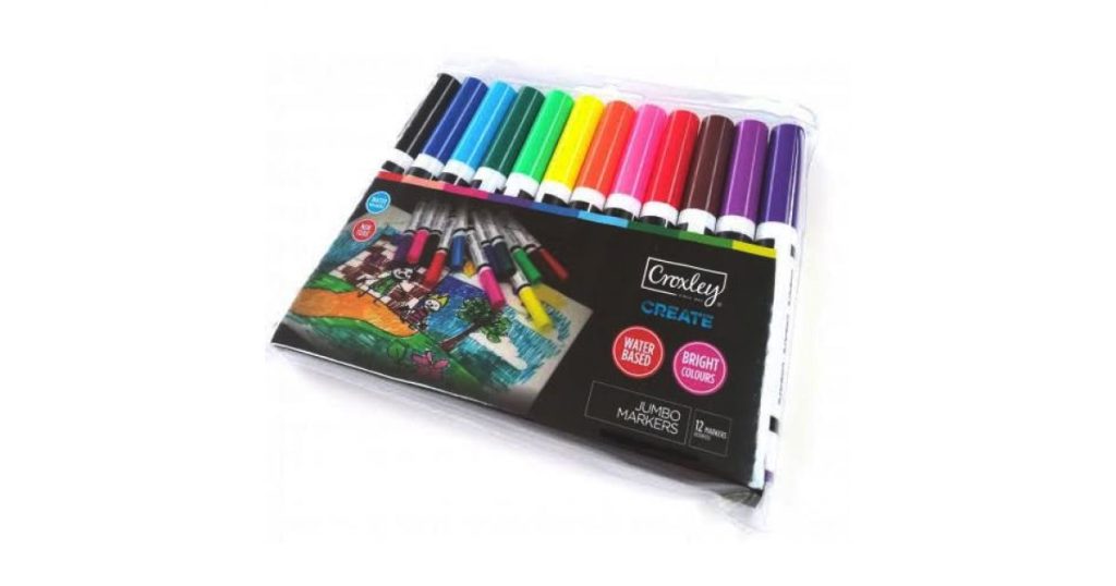 Croxley MARKERS Jumbo Fibre Tip Asst Set12 (MAR1250)