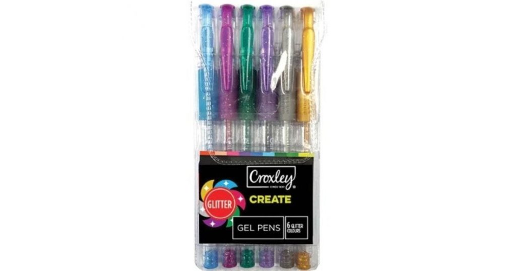 Croxley PEN Gel Glitter Wallet6 (PEN9229)*100092*