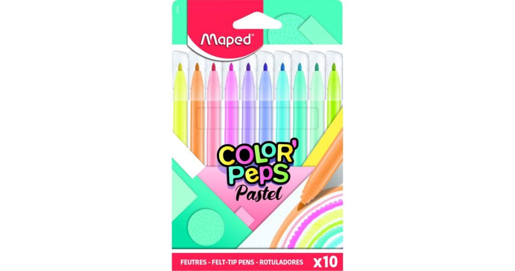 Maped MARKERS Felt Tipped Pastel Set10 *845469**206851*