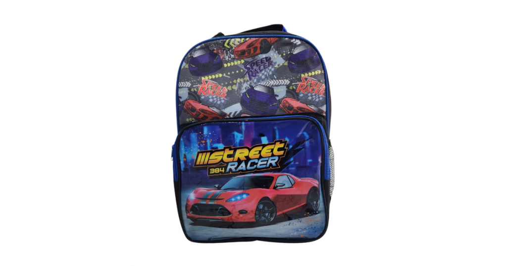 School Mate BACKPACK Large Boy Racer (S-486LH_CAR)