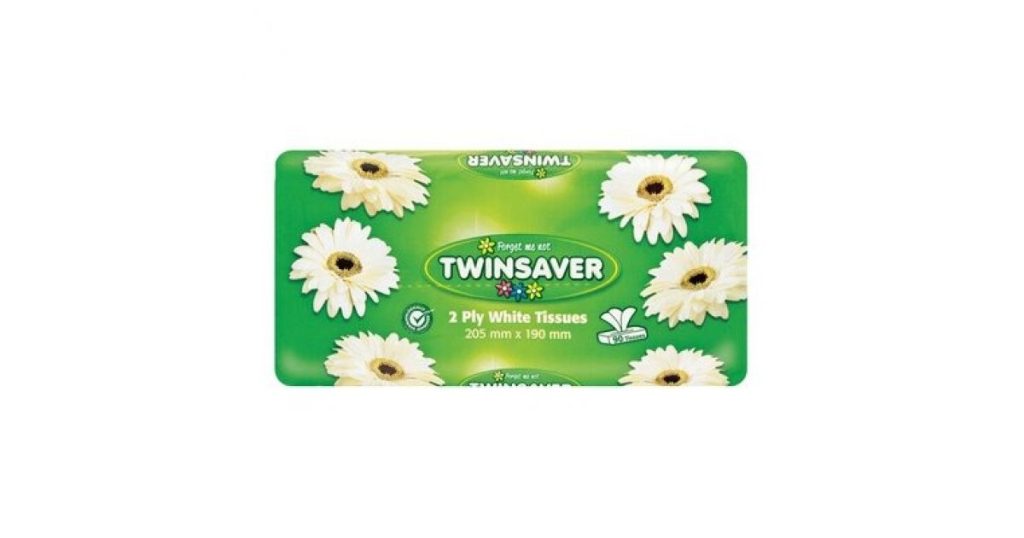 Twinsaver Tissues White 2Ply 90Sheets Soft Pack*205043*