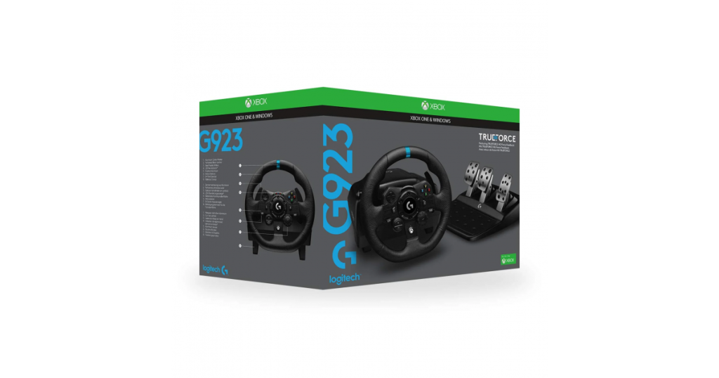 Wheel Logitech G923 TrueForce , Steering wheel and pedal set , (for Xbox Series X|S / Xbox On