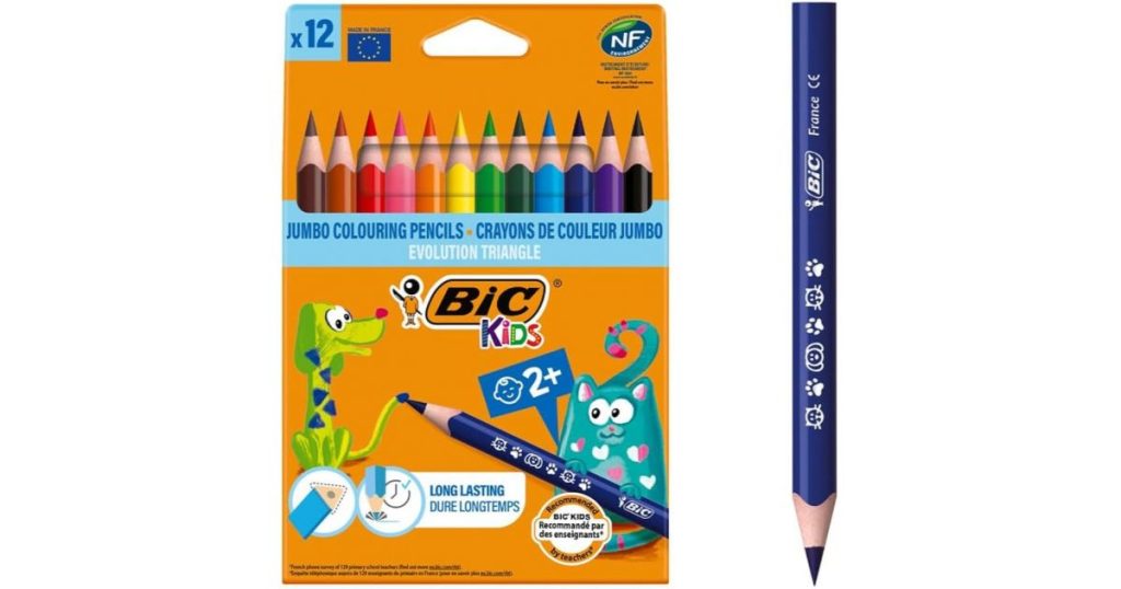 Bic CRAYONS Triangular Pencil Kids Evolution Pack12