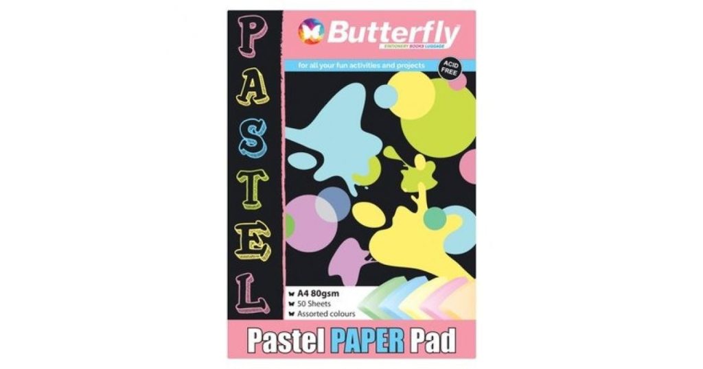 Butterfly PAPER A4 Pastel Pad 100 Asst 80gsm (SCH155P)