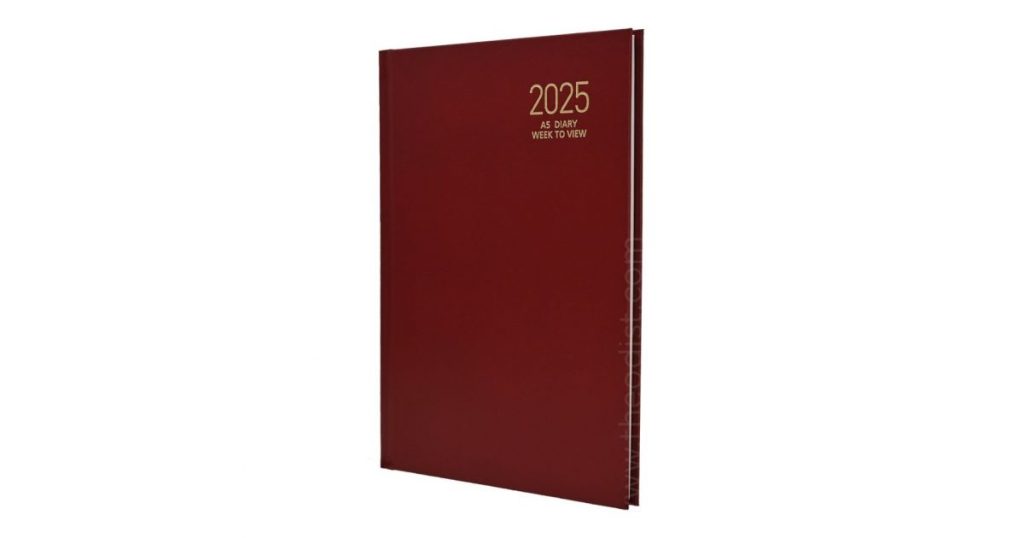 Diary 2025 A5 Page-A-Day Red Waves Des 7 (432905)