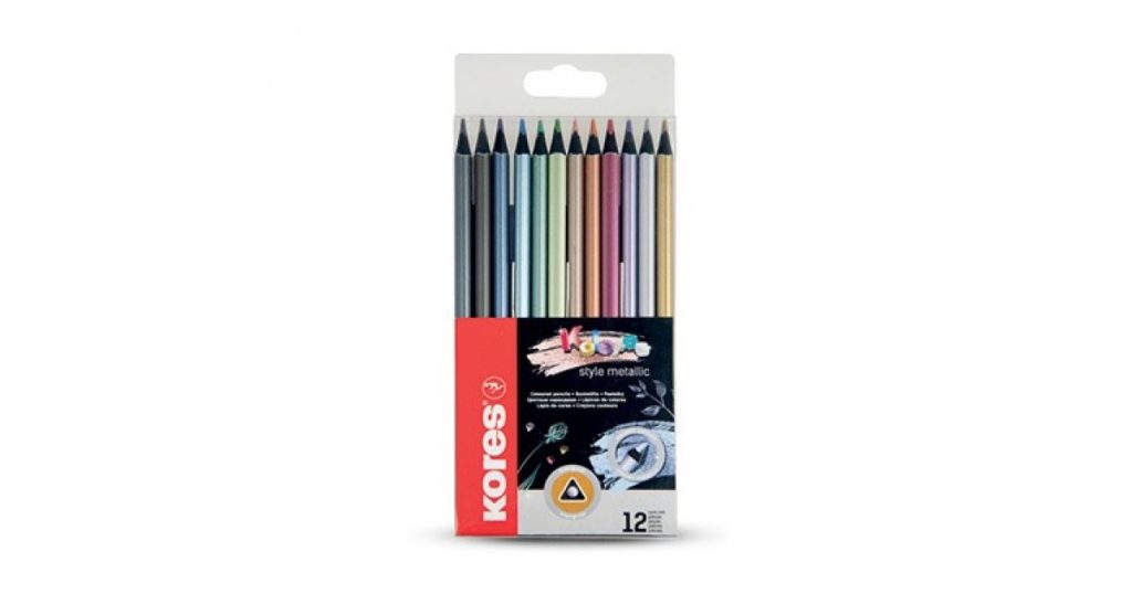 Kores Kolores COLOUR PENCIL Triangular Metallic Pk12 (93316)*104675*