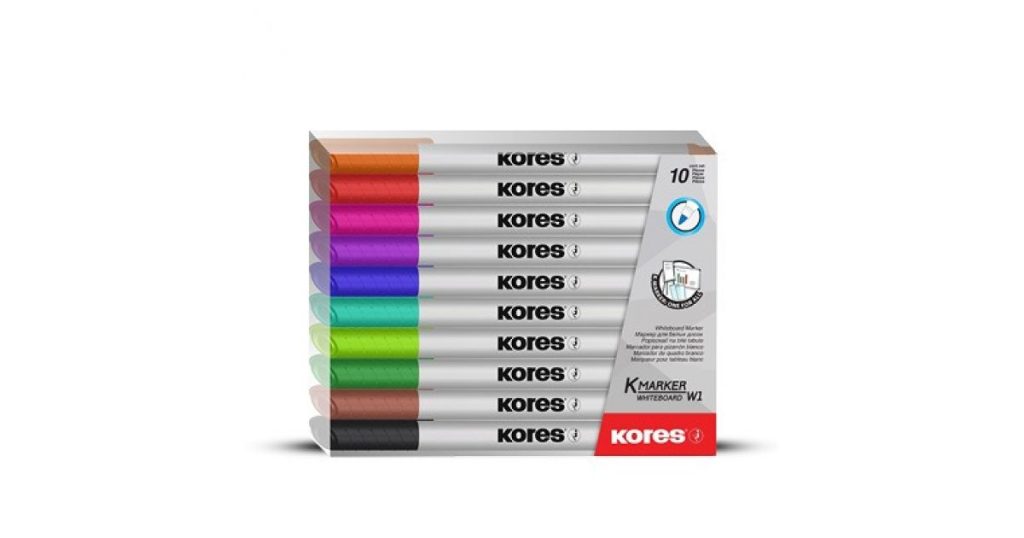 Kores MARKER Whiteboard Fine Tip Pen Type Set10 (22841)*104662*