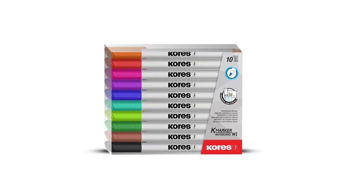 Kores MARKER Whiteboard Fine Tip Pen Type Set10 (22841)*104662*