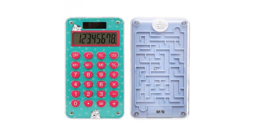 M&G Cats Calculator 8 Digit & Puzzle (981B9)