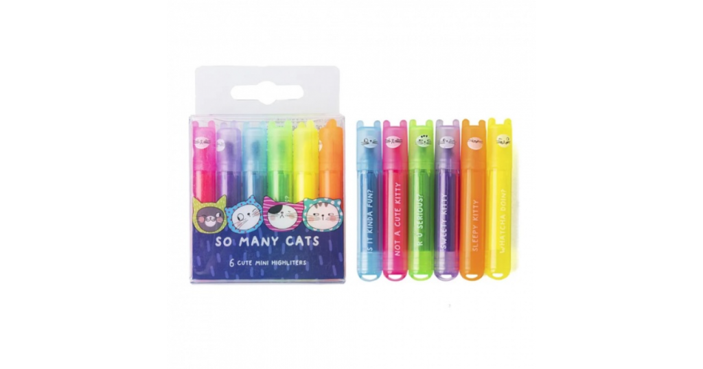 M&G Highlighter Cats Mini Bright Fruit Scented Pk6 (29676)