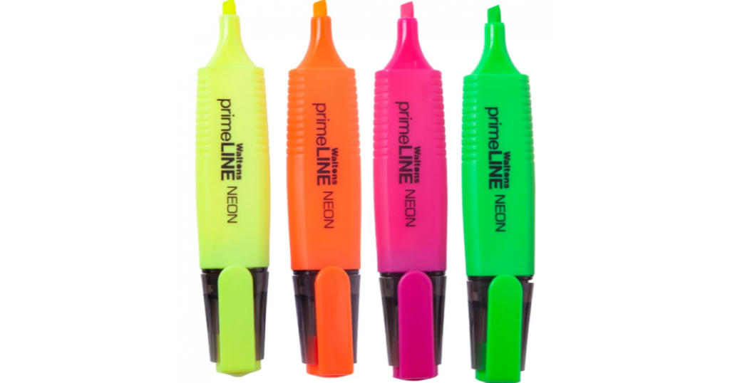 Primeline HIGHLIGHTER Neon Asst Set 4