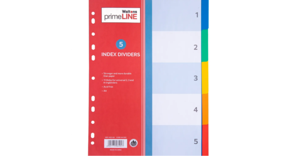 Primeline INDEX A4 PP Tab 5