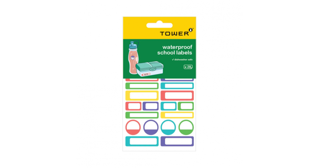 Tower WATERPROOF LABELS Variety Pack Pk28