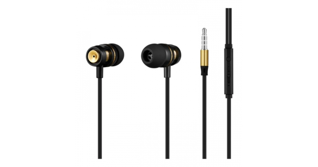 Volkano Alloy Earphones Aux With Mic Gold/Silver/Blue/Purple*19104*