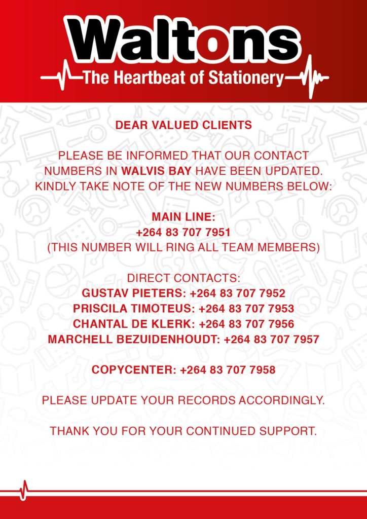 Walvis Number Chg
