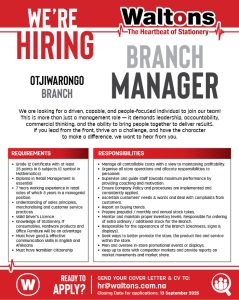 VACANCY_Branch Manager