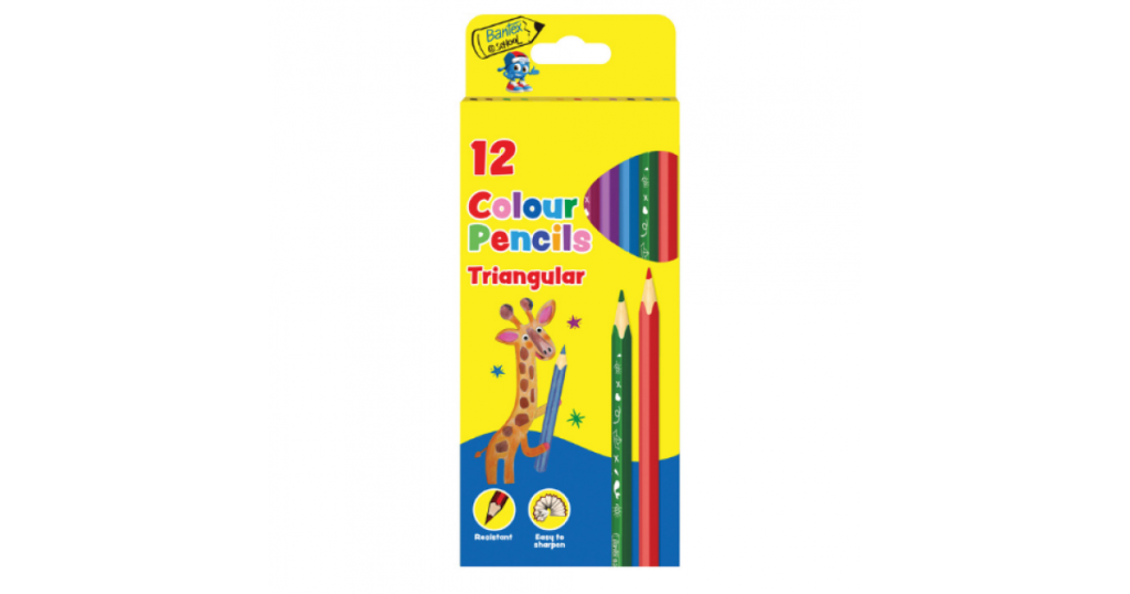 Bantex COLOUR PENCILS Triangular Pk12 (BKR971957)