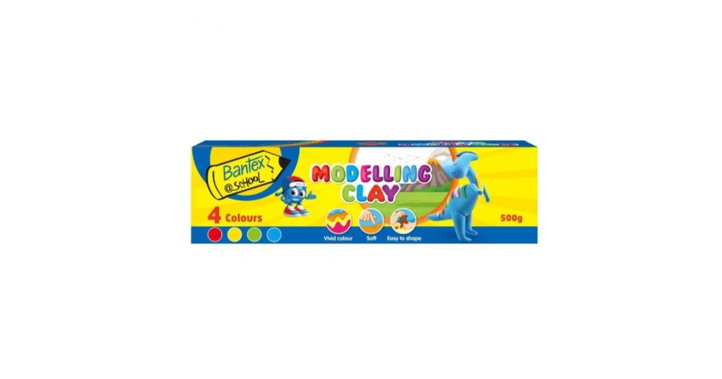Bantex MODELLING CLAY 4 Colours 500g (BKR972381)